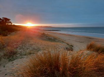 Coucher de soleil sur la plage